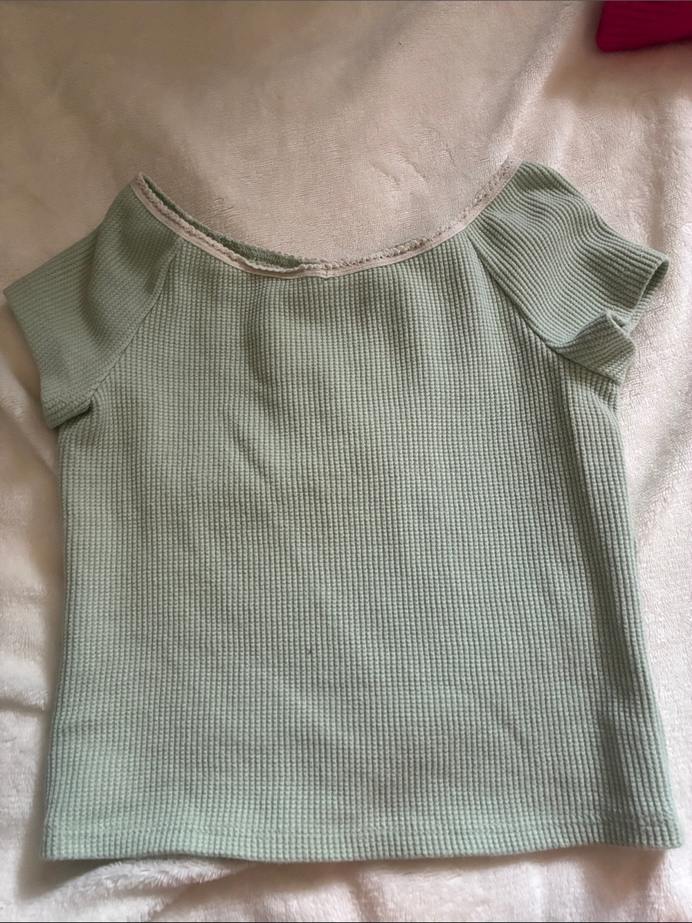art class Sage Green Ribbed Scoop Neck Crop Top